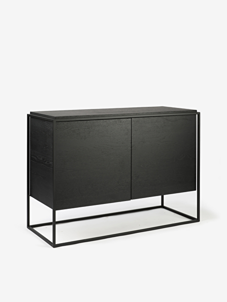 OAK Monolit BLACK SIDEBOARD - 2 DOORS -  Black , Home design Bensimon