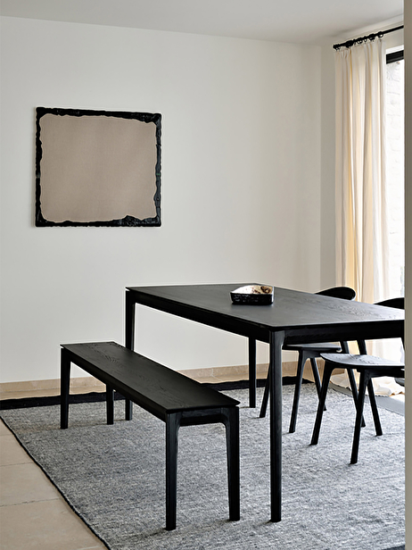 OAK BOK BLACK TABLE - L240 CM -  Black , Home design Bensimon