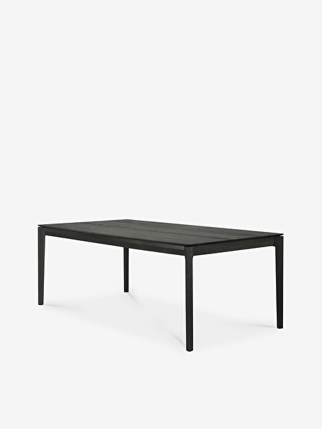 EXTENSION OAK BOK BLACK TABLE - L180/280 CM -  Black , Home design Bensimon