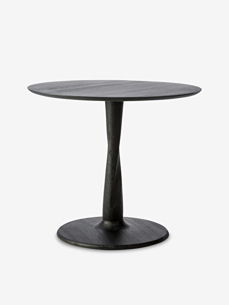 OAK TORSION ROUND BLACK TABLE D90 -  Black , Home design Bensimon