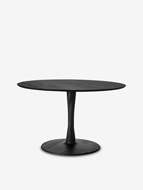 OAK TORSION ROUND BLACK TABLE D127 -  Black , Home design Bensimon