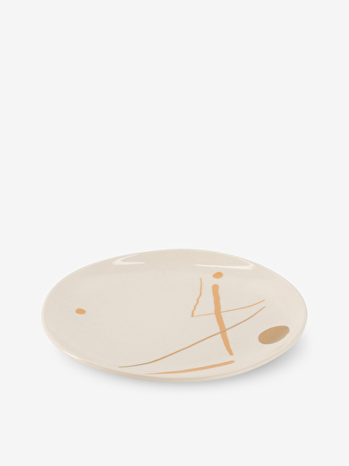 PLATE S SUNNY GOLD NUDE -  Nude , Home design Bensimon