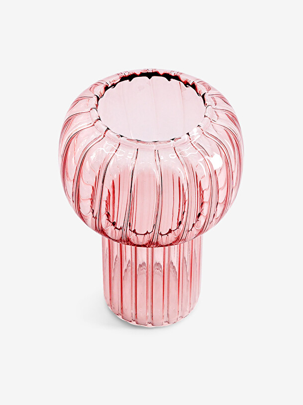 VASE TWIST S PINK D9.5 H13 - Pink , Home design Bensimon