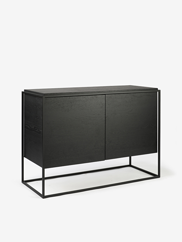 OAK Monolit BLACK SIDEBOARD - 2 DOORS - Black , Home design Bensimon