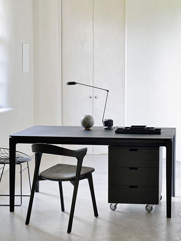 OAK BOK BLACK TABLE - L180 CM - Black , Home design Bensimon
