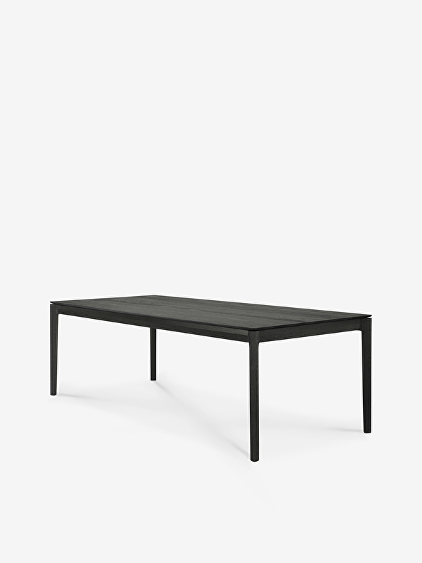 OAK BOK BLACK TABLE - L220 CM - Black , Home design Bensimon