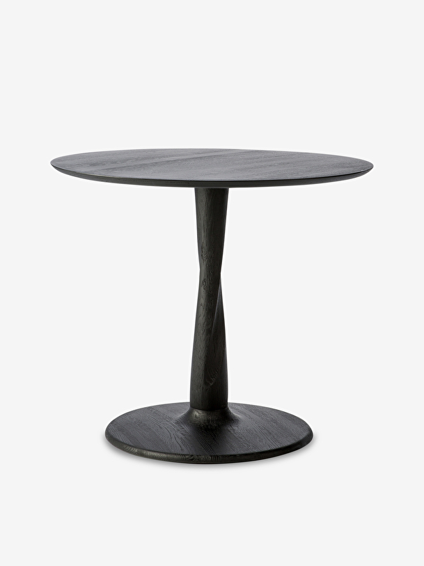 OAK TORSION ROUND BLACK TABLE D90 - Black , Home design Bensimon