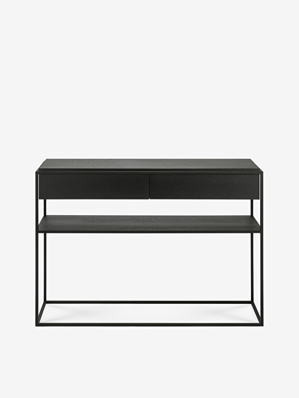 OAK MONOLIT BLACK CONSOLE - 2 DRAWERS -  Black , Home design Bensimon