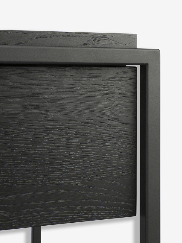 OAK MONOLIT BLACK CONSOLE - 2 DRAWERS -  Black , Home design Bensimon