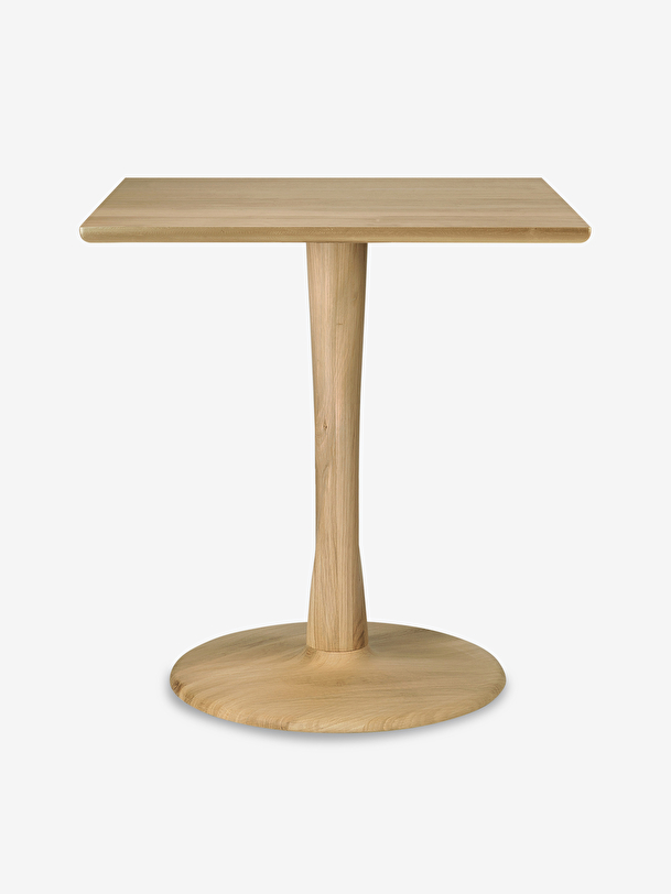 OAK TORSION SQUARE TABLE - L70 CM - Light oak , Home design Bensimon