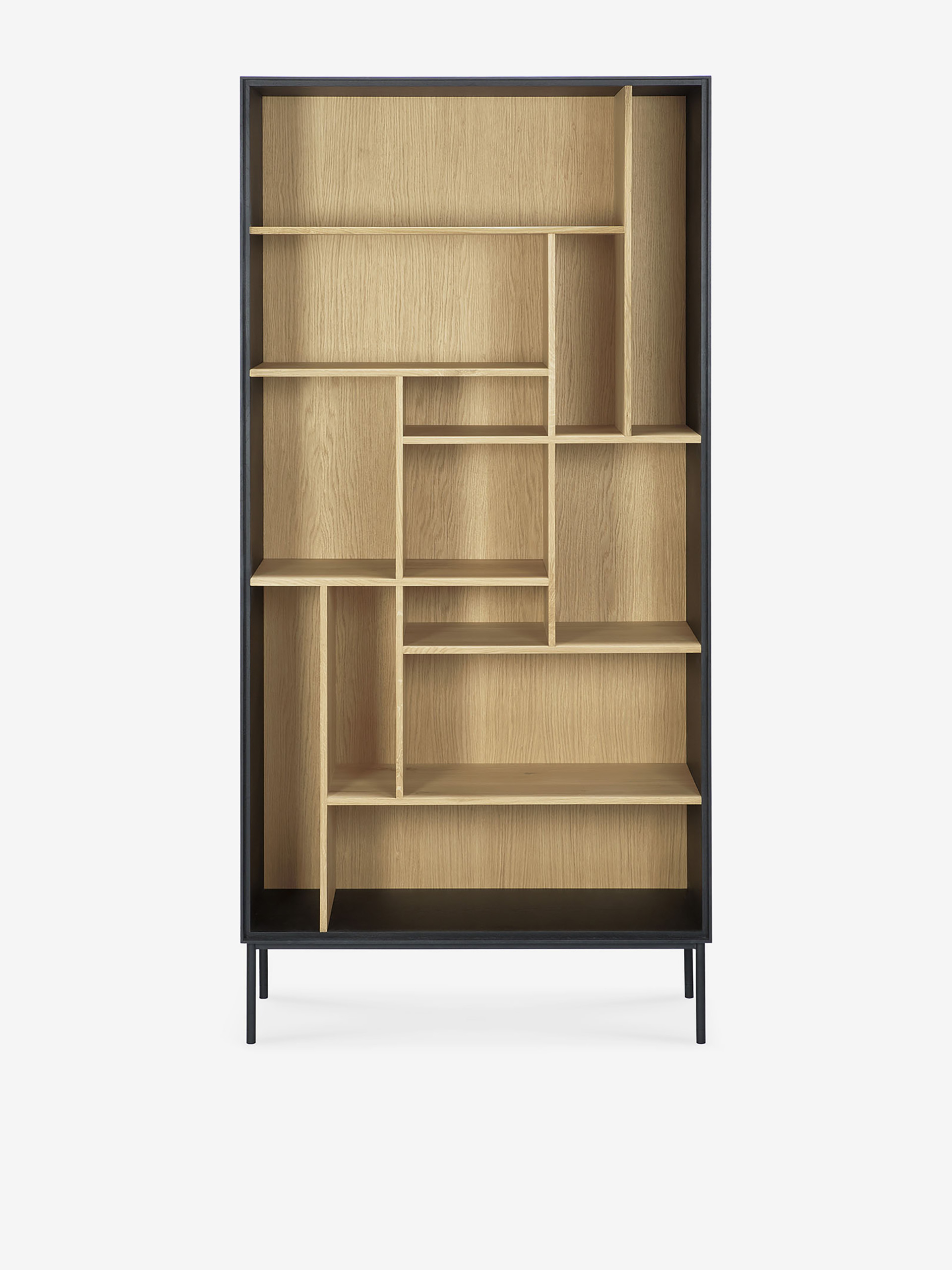 OAK BLACKBIRD RACK 100X37X207 -  Light oak , Home design Bensimon