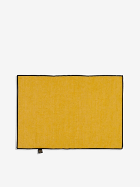 SAFFRON COATED LINEN TABLE SET 35X48 -  Saffron , Home design Bensimon