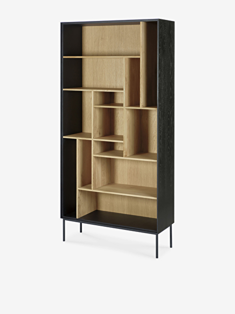 OAK BLACKBIRD RACK 100X37X207 -  Light oak , Home design Bensimon
