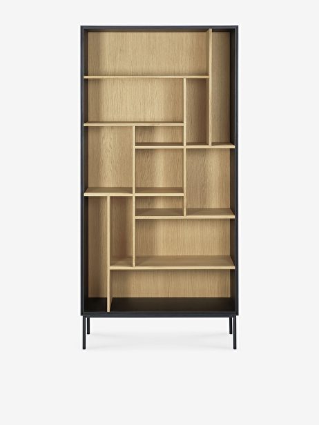 OAK BLACKBIRD RACK 100X37X207 -  Light oak , Home design Bensimon