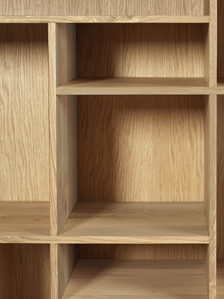 OAK BLACKBIRD RACK 100X37X207 -  Light oak , Home design Bensimon