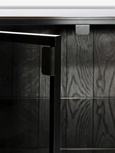 ANDERS STORAGE CUPBOARD IN GLASS AND METAL - 2 DOORS -  Fume , Home design Bensimon