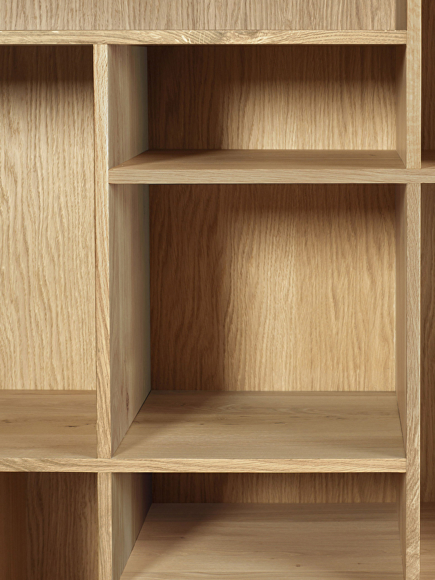 OAK BLACKBIRD RACK 100X37X207 -  Light oak , Home design Bensimon