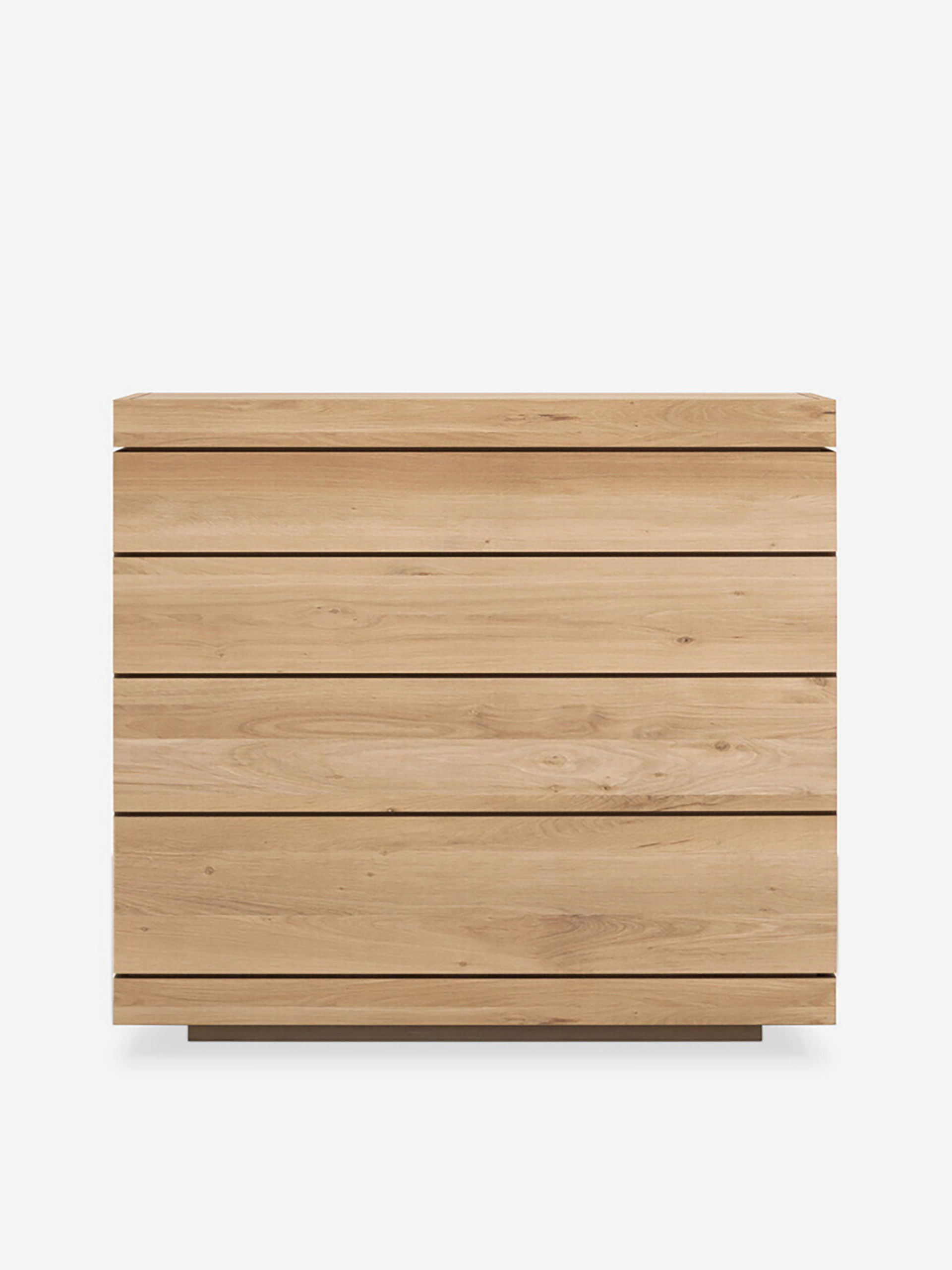 OAK BURGER CHEST OF 4 DRAWERS -  Light oak , Home design Bensimon