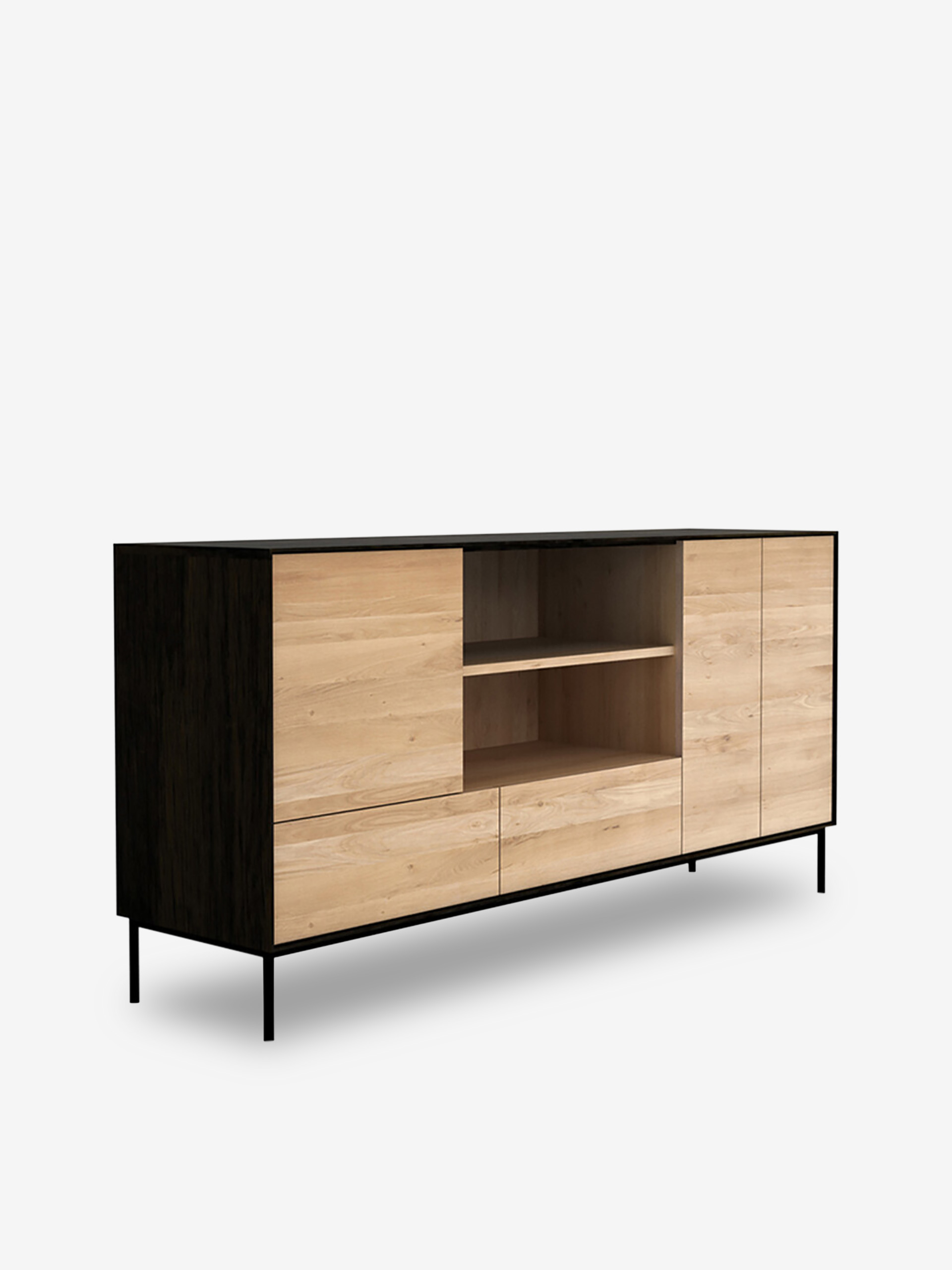 OAK BLACKBIRD SIDEBOARD - 3 DOORS 2 DRAWERS -  Chene fonce , Home design Bensimon