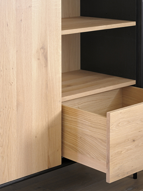 BIRD STORAGE CUPBOARD  1 DOOR 1 DRAWER -  Light oak , Home design Bensimon