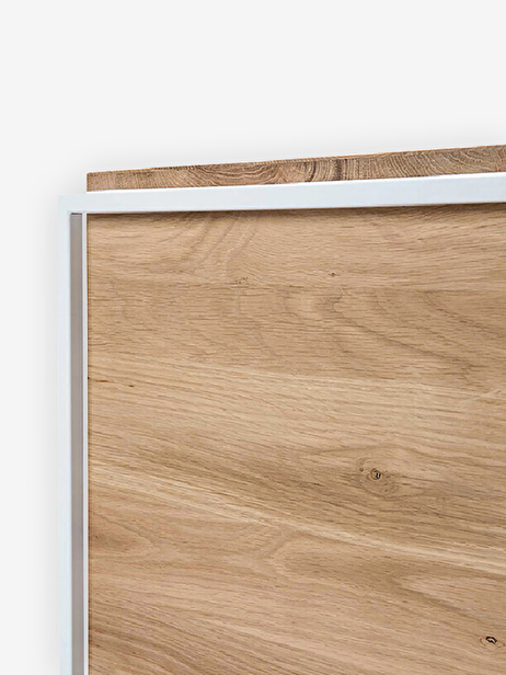 OAK MONOLIT BEDSIDE TABLE - 1 DRAWER -  White , Home design Bensimon