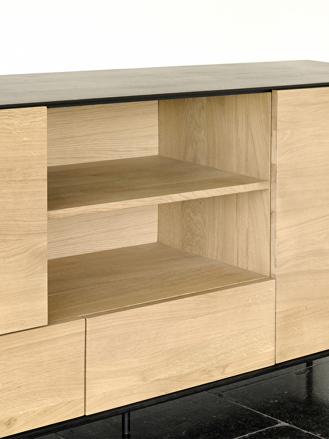 OAK BLACKBIRD SIDEBOARD - 3 DOORS 2 DRAWERS -  Chene fonce , Home design Bensimon