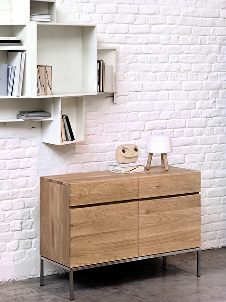 OAK SIDEBOARD LIGNA - 2 DOORS 2 DRAWERS -  Light oak , Home design Bensimon