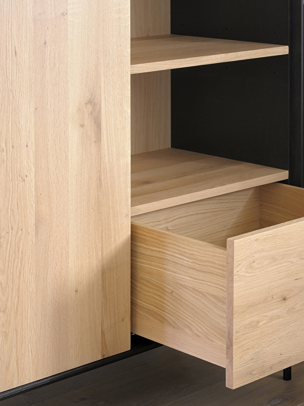 BIRD STORAGE CUPBOARD  1 DOOR 1 DRAWER -  Light oak , Home design Bensimon