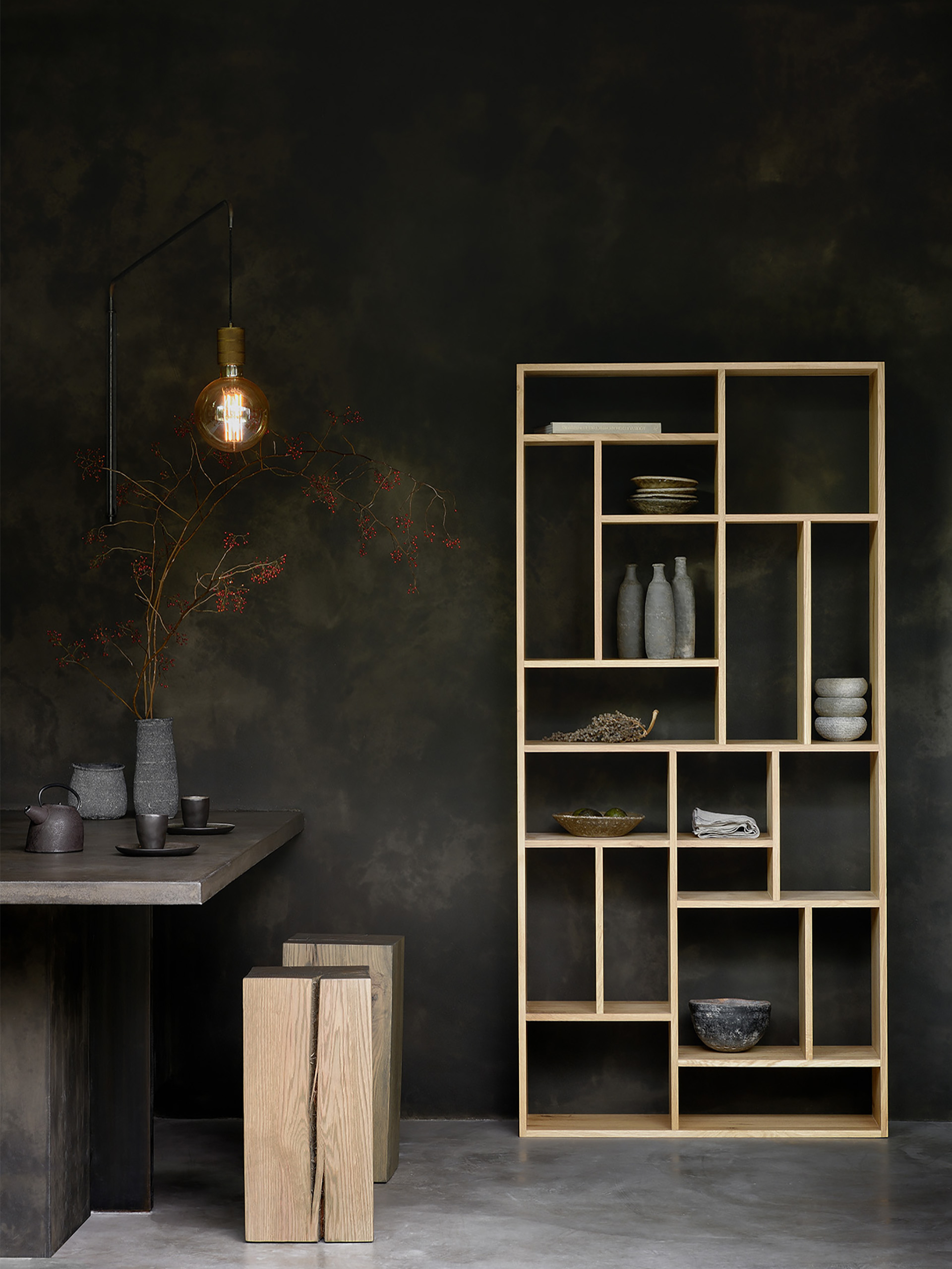 ETAGERE M 104x30x219 -  Light oak , Home design Bensimon