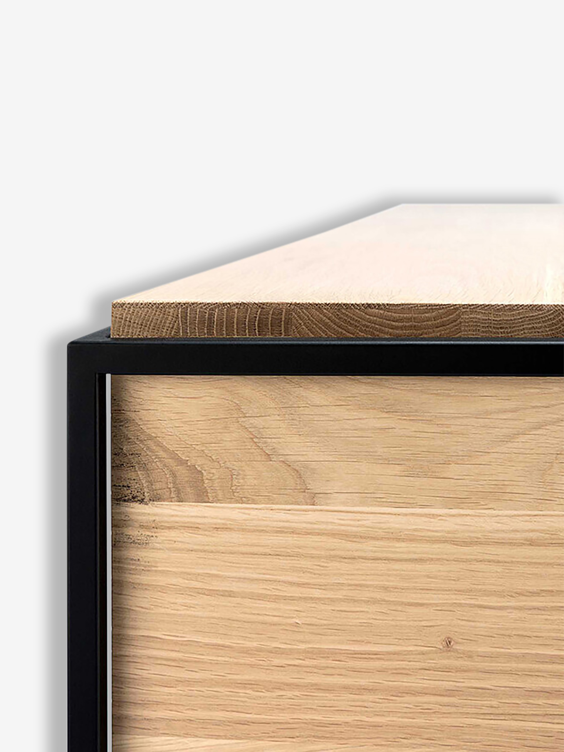 BUFFET MONOLIT EN CHENE - 2 PORTES - Light oak , Home design Bensimon