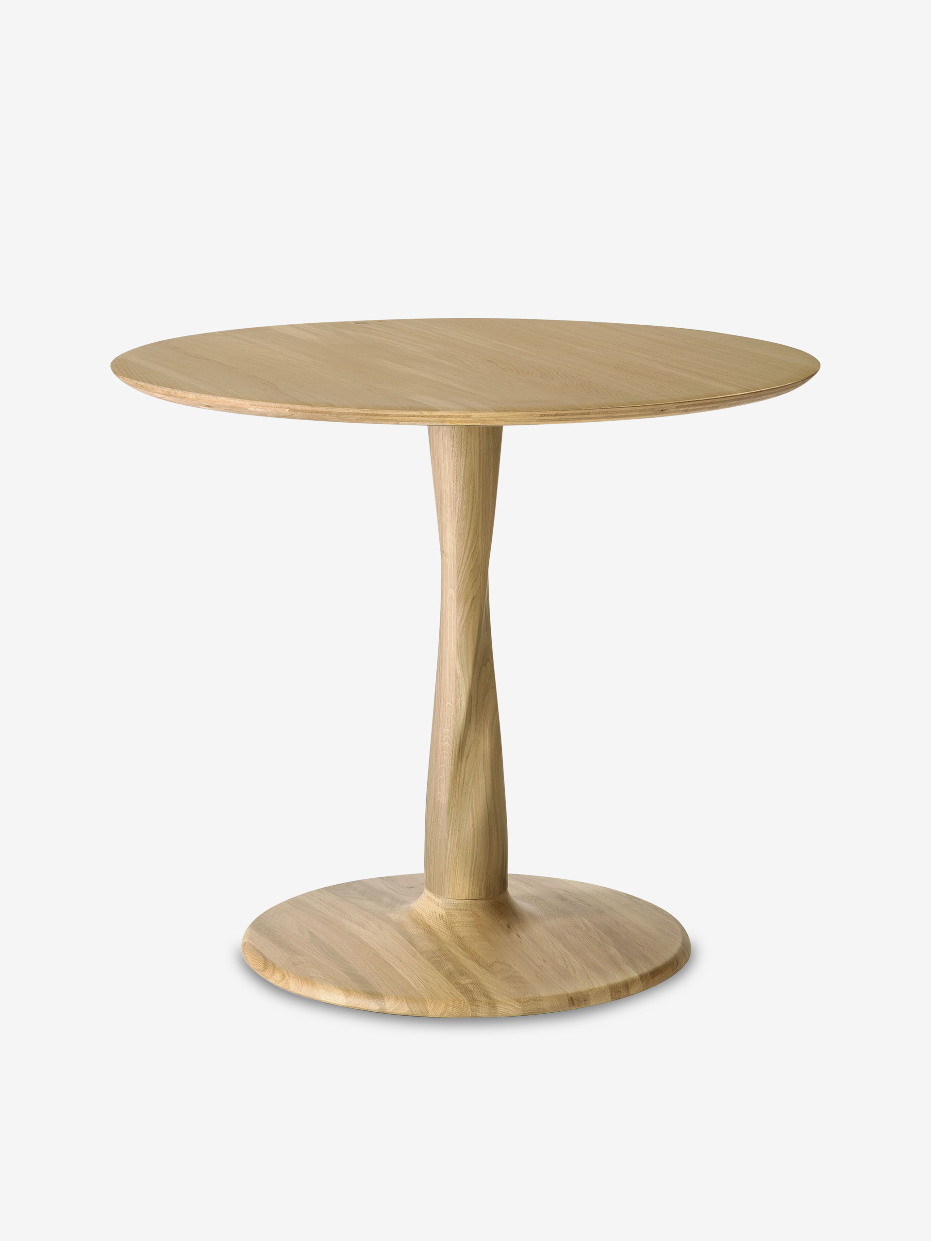 TABLE TORSION RONDE D90 CHENE CLAIR -  Light oak , Home design Bensimon
