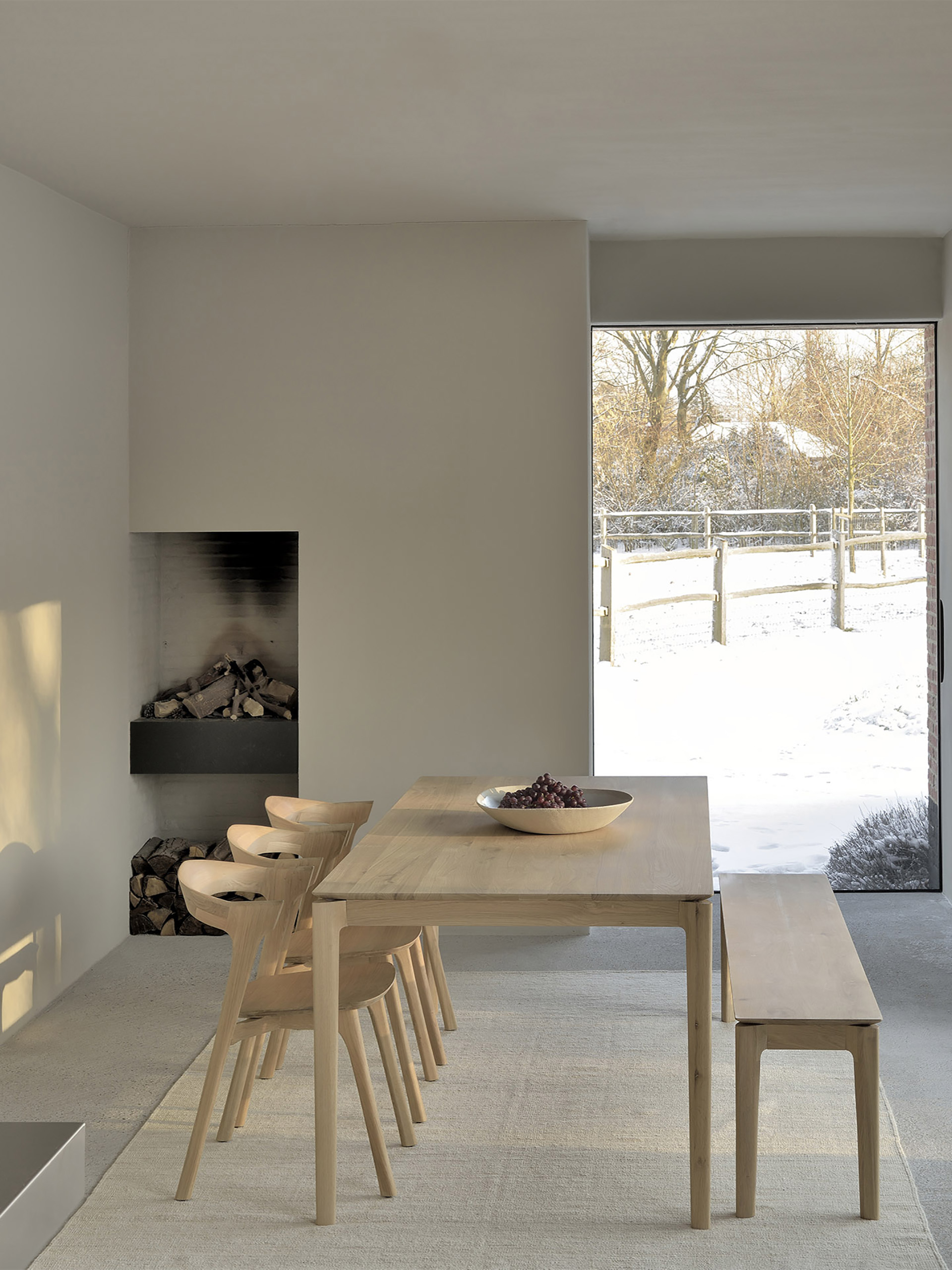 TABLE BOK EN CHENE - L200 CM - Light oak , Home design Bensimon