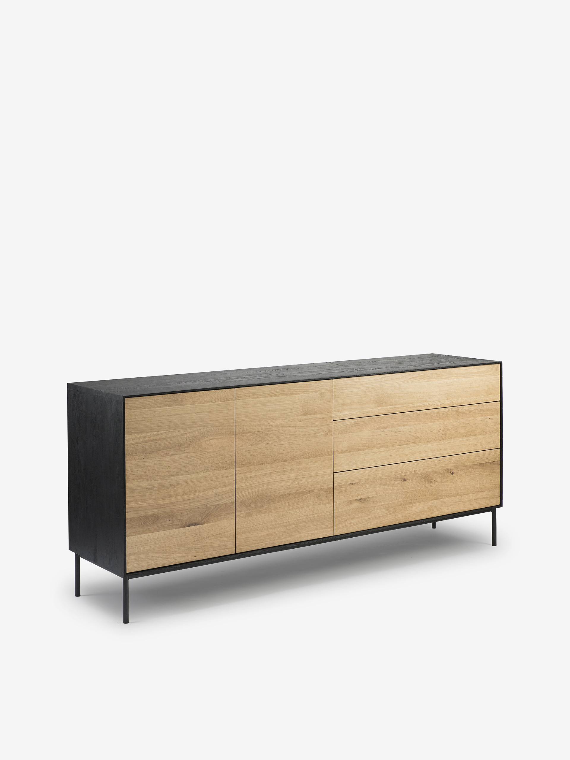 BUFFET BLACKBIRD EN CHENE -3 PORTES 2 TIROIRS - Light oak , Home design Bensimon