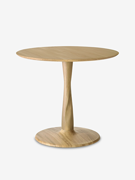 TABLE TORSION RONDE D90 CHENE CLAIR -  Light oak , Home design Bensimon