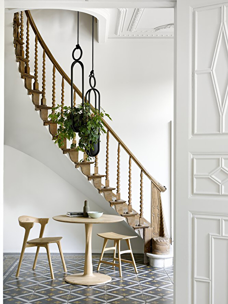 TABLE CHENE TORSION D70 CHENE NATUREL -  Light oak , Home design Bensimon