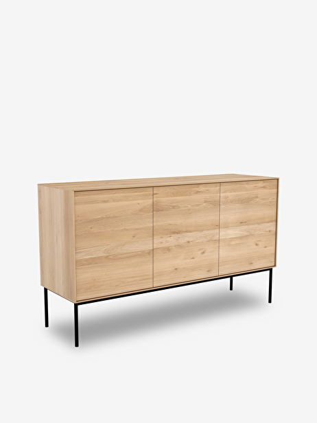 TABLE CHEVET 1TIR SPINDLE 55X35X52 -  Light oak , Home design Bensimon