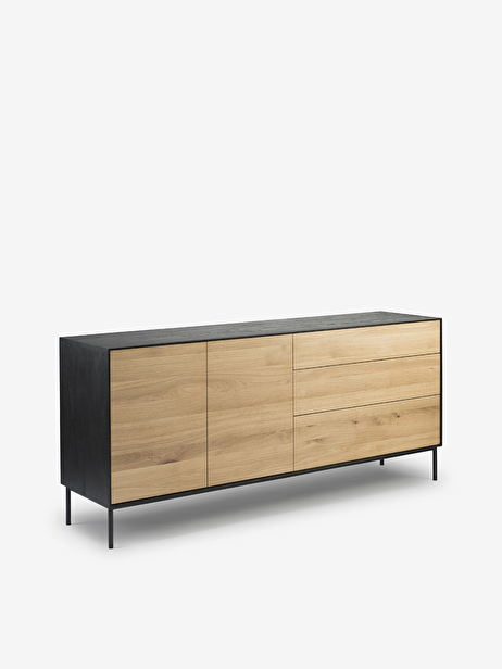 BUFFET BLACKBIRD EN CHENE -3 PORTES 2 TIROIRS -  Light oak , Home design Bensimon