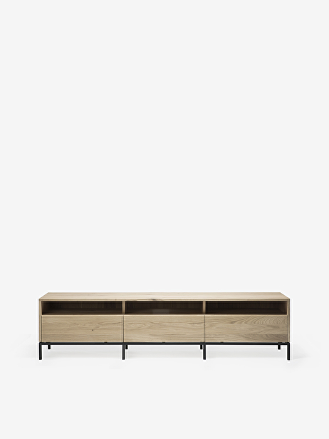 MEUBLE TV LIGNA EN CHENE - 3 TIROIRS -  Light oak , Home design Bensimon
