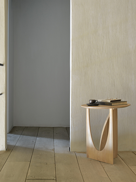 BOUT DE CANAPE GEOMETRIC CHENE CLAIR -  Light oak , Home design Bensimon
