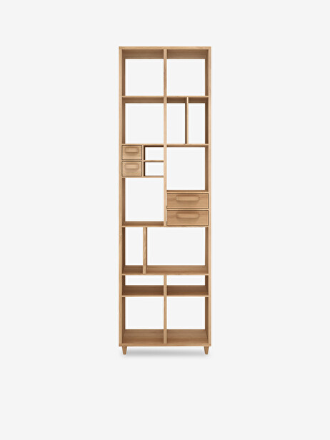 ETAGERE PIROUETTE EN CHENE 4 TIROIRS -  Light oak , Home design Bensimon