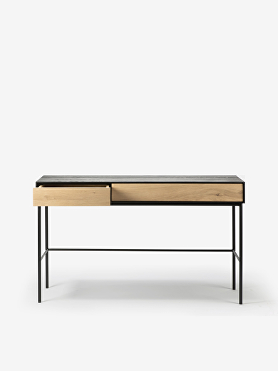 BUREAU BLACKBIRD EN CHENE VERNI -2 TIROIRS -  Light oak , Home design Bensimon