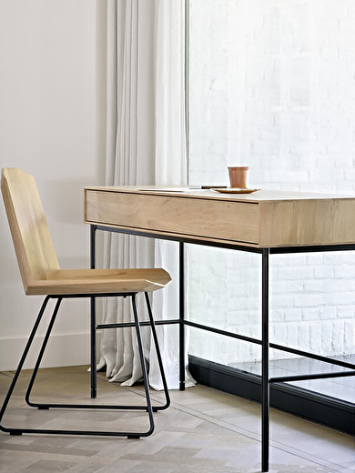 BUREAU WHITEBIRD 2 TIR CHENE 110X45X78 -  Light oak , Home design Bensimon