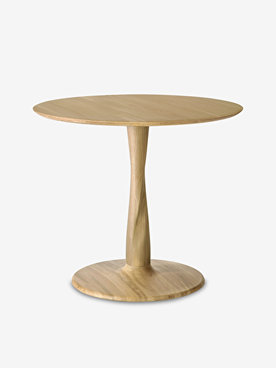 TABLE TORSION RONDE D90 CHENE CLAIR -  Light oak , Home design Bensimon