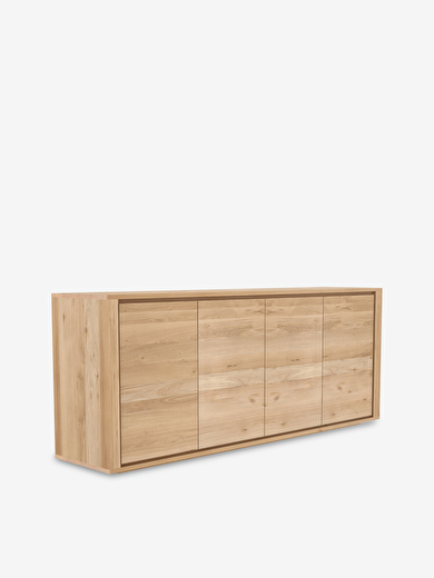 BUFFET SHADOW EN CHENE- 4 PORTES -  Light oak , Home design Bensimon