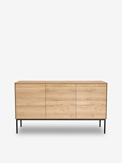 TABLE CHEVET 1TIR SPINDLE 55X35X52 -  Light oak , Home design Bensimon