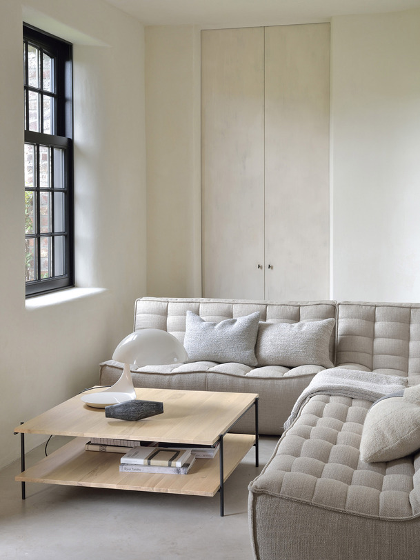 N701 SOFA 3 SEATER BEIGE 210x91x76 - Beige , Home design Bensimon