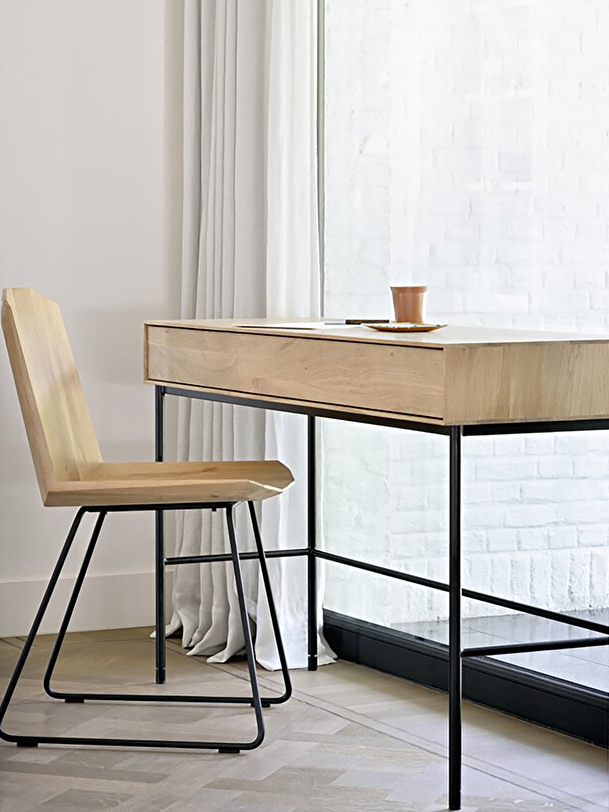 BUREAU WHITEBIRD 2 TIR CHENE 110X45X78 - Light oak , Home design Bensimon