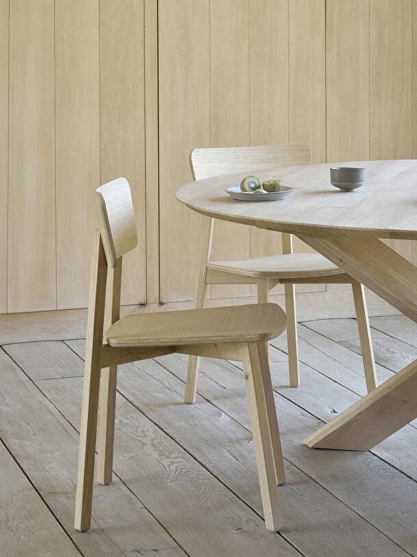 CHAISE CASALE EN CHENE - Light oak , Home design Bensimon