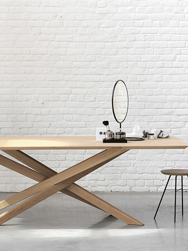 TABLE MIKADO EN CHENE - L240 CM - Light oak , Home design Bensimon