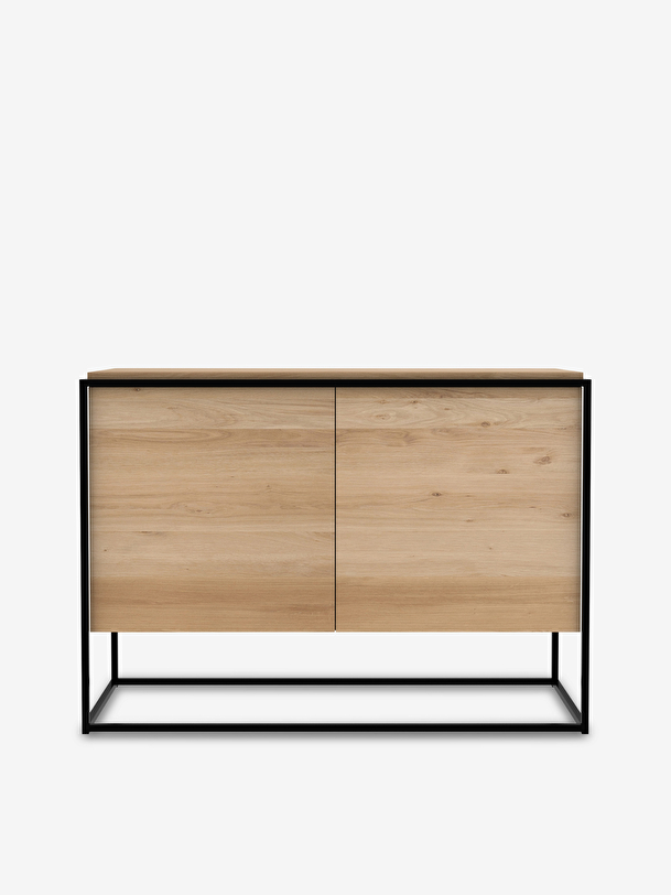 BUFFET MONOLIT EN CHENE - 2 PORTES - Light oak , Home design Bensimon